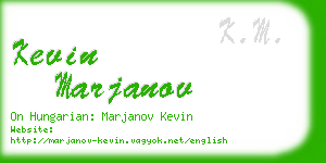 kevin marjanov business card